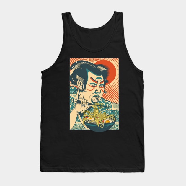 Hungry Samurai Tank Top by CHAKRart